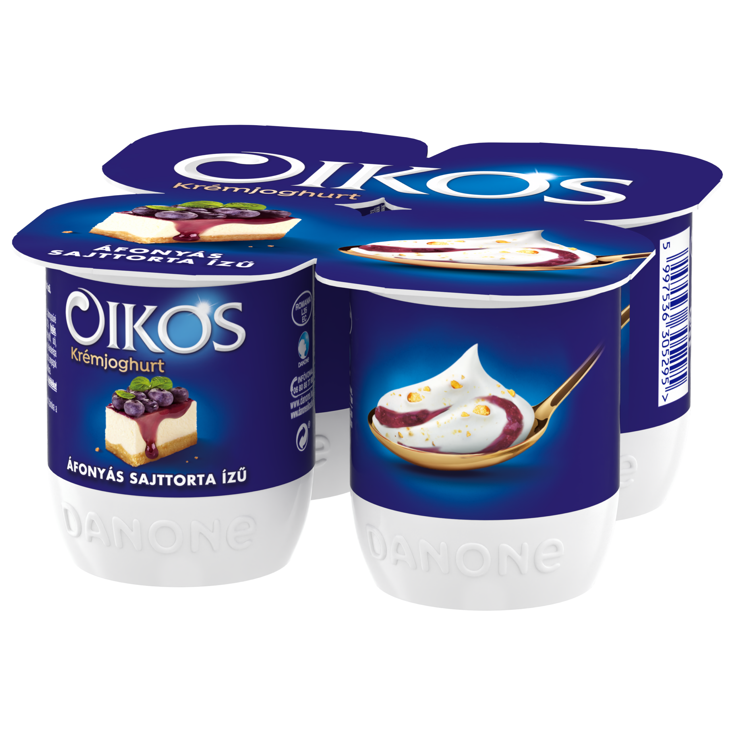 Áfonyás sajttorta ízű krémjoghurt